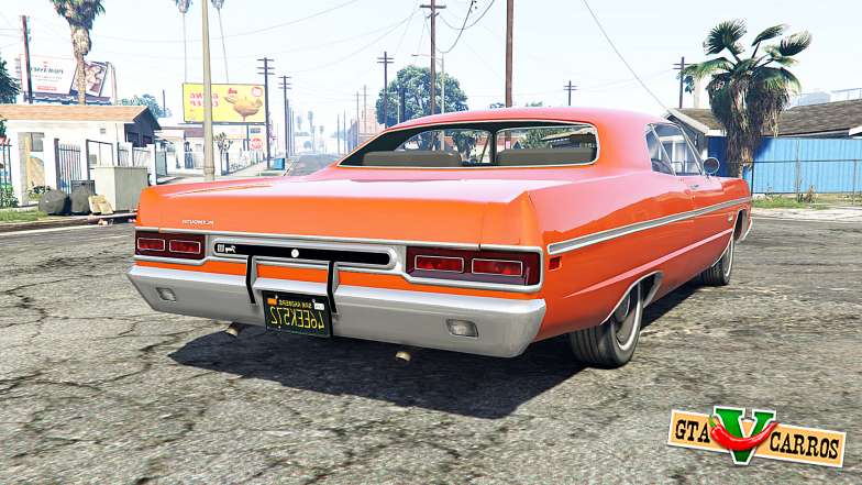 Plymouth Fury III 1969 [replace] for GTA 5 - rear view