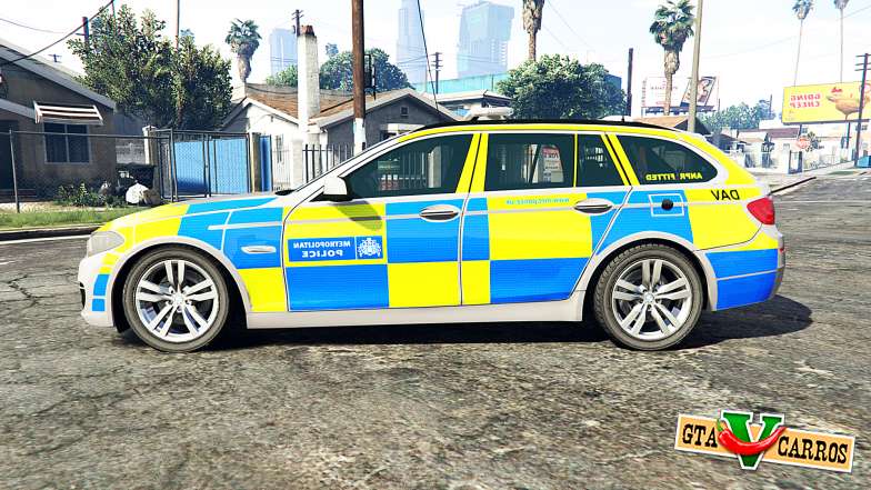 BMW 525d Touring Metropolitan Police [replace] for GTA 5 - side view