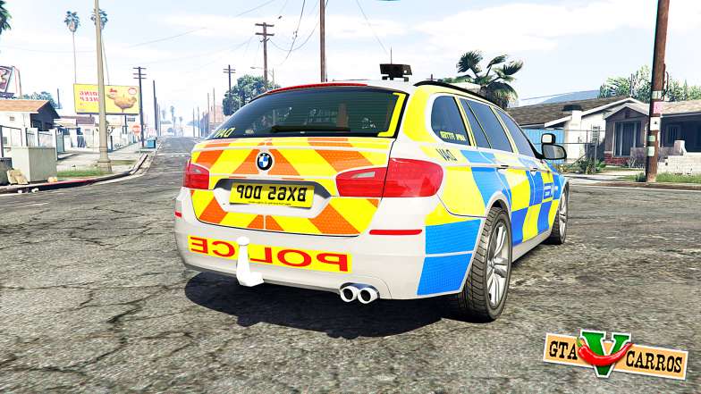 BMW 525d Touring Metropolitan Police [replace] for GTA 5 - rear view