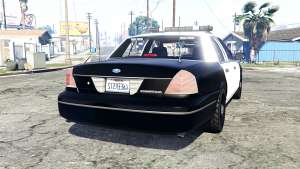 Ford Crown Victoria Police v1.3 [replace] for GTA 5 - rear view