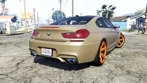 BMW M6 Coupe (F13) [replace] for GTA 5 - rear view