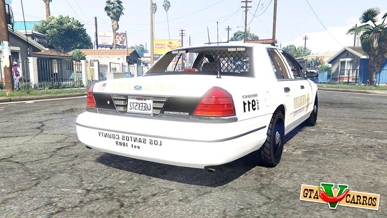 Ford Crown Victoria 1999 Sheriff v1.2 [replace] for GTA 5 - rear view
