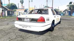 Ford Crown Victoria 1999 Sheriff v1.2 [replace] for GTA 5 - rear view
