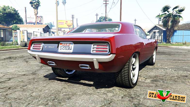 Plymouth Barracuda 1970 v2.0 [replace] for GTA 5 - rear view