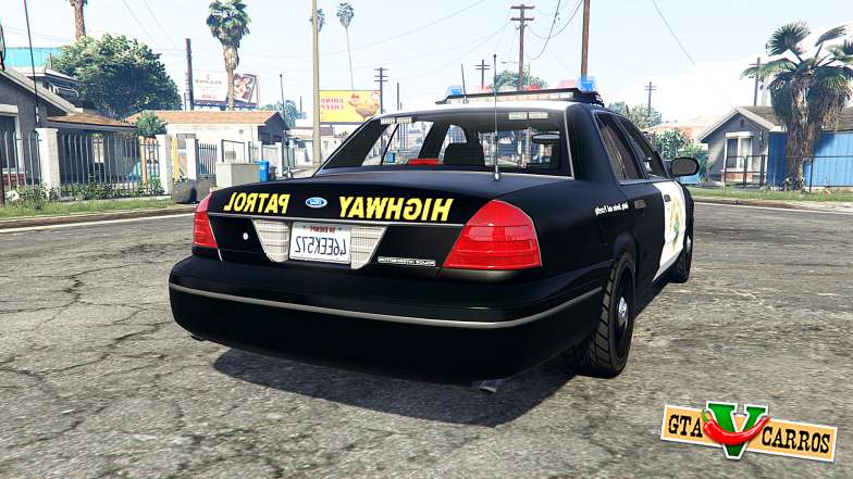 Ford Crown Victoria Highway Patrol [replace] for GTA 5 - rear view