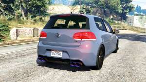 Volkswagen Golf R Mk6 [replace] for GTA 5 - rear view
