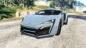 W Motors Lykan HyperSport 2014 v1.3 [replace] for GTA 5 - front view