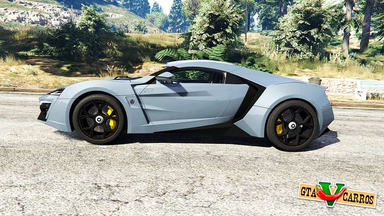 W Motors Lykan HyperSport 2014 v1.3 [replace] for GTA 5 - side view