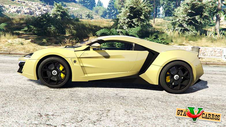 W Motors Lykan HyperSport 2014 v1.3 [add-on] for GTA 5 - side view