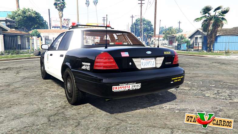 Ford Crown Victoria Los Santos Police [replace] for GTA 5 - rear view