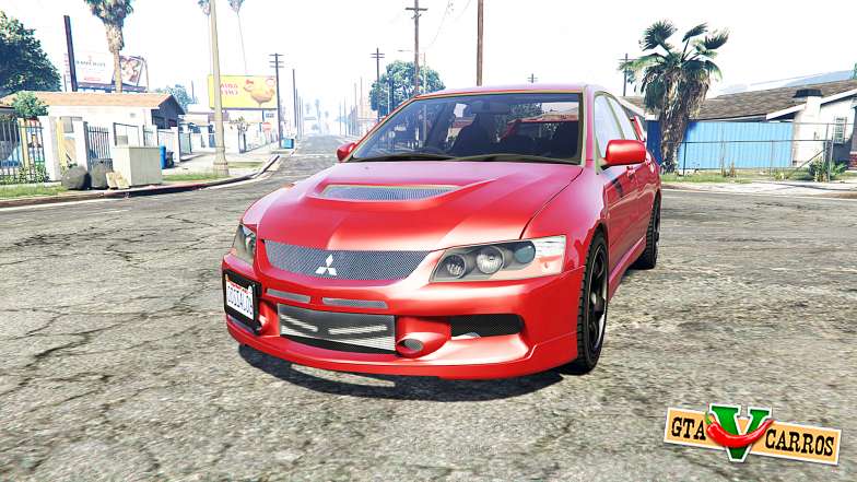 Mitsubishi Lancer Evolution IX [replace] for GTA 5 - front view