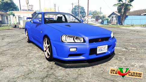 Nissan Skyline GT-R (BNR34) [add-on] for GTA 5 - front view