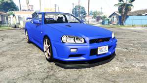 Nissan Skyline GT-R (BNR34) [add-on] for GTA 5 - front view