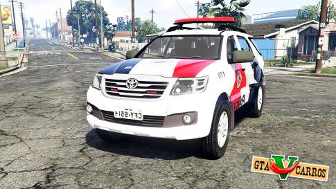 Toyota Fortuner 2014 brazilian police [replace] for GTA 5 - front view