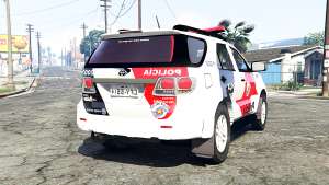 Toyota Fortuner 2014 brazilian police [replace] for GTA 5 - rear view