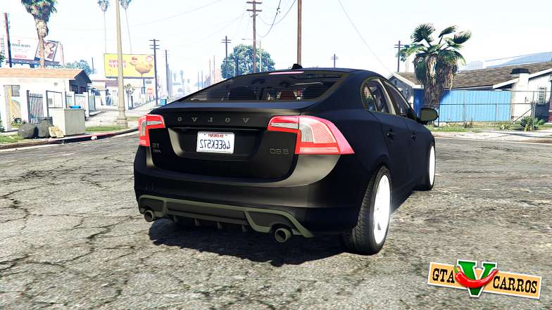 Volvo S60 unmarked police [replace] for GTA 5 - rear view