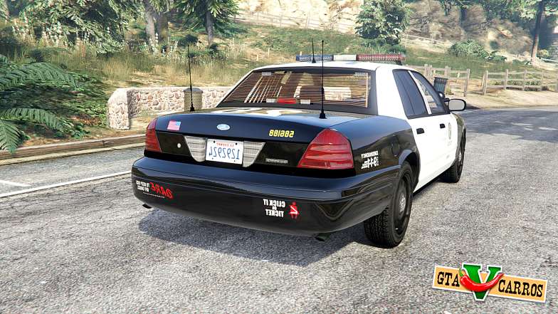 Ford Crown Victoria Police [replace] for GTA 5 - rear view