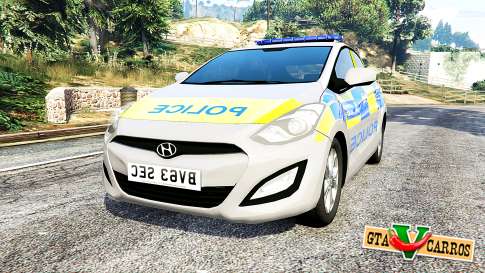 Hyundai i30 (GD) metropolitan police [replace] for GTA 5 - front view
