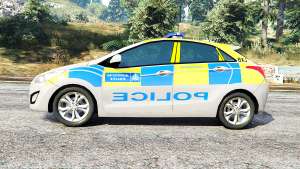 Hyundai i30 (GD) metropolitan police [replace] for GTA 5 - side view