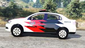 Volkswagen Voyage brazilian police [replace] for GTA 5 - side view
