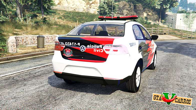 Volkswagen Voyage brazilian police [replace] for GTA 5 - rear view