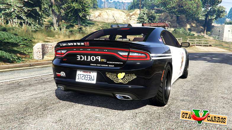 Dodge Charger RT 2015 LSPD [replace] for GTA 5 - rear view