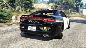 Dodge Charger RT 2015 LSPD [replace] for GTA 5 - rear view