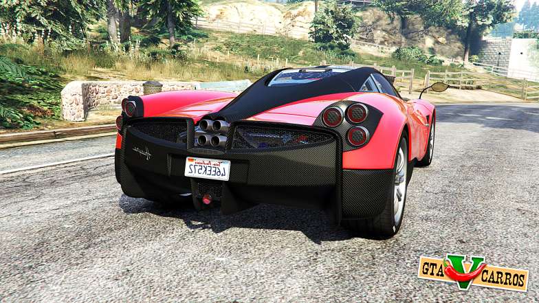 Pagani Huayra [add-on] for GTA 5 - rear view