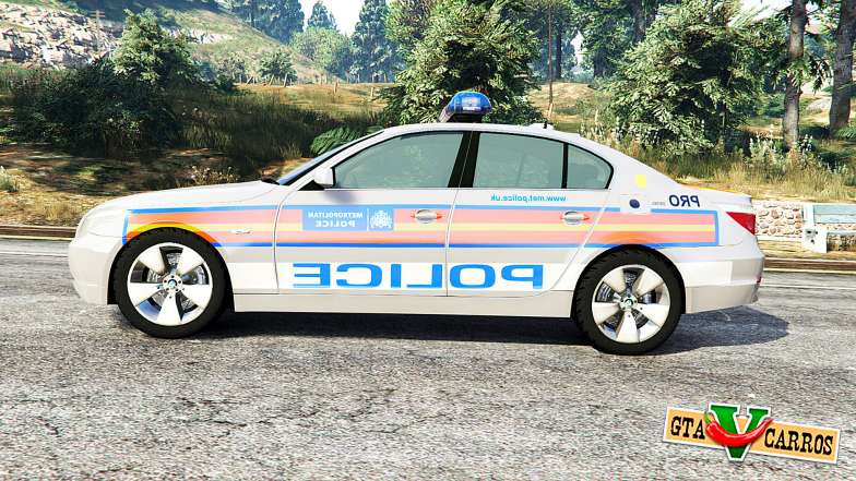 BMW 525d (E60) Metropolitan Police [replace] for GTA 5 - side view