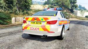 BMW 525d (E60) Metropolitan Police [replace] for GTA 5 - rear view