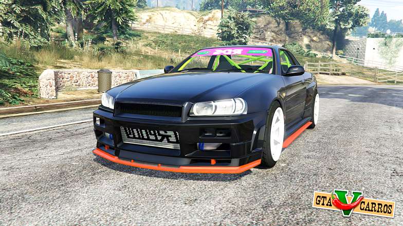 Nissan Skyline (R34) 2002 [replace] for GTA 5 - front view