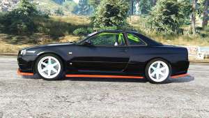 Nissan Skyline (R34) 2002 [replace] for GTA 5 - side view