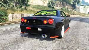 Nissan Skyline (R34) 2002 [replace] for GTA 5 - rear view