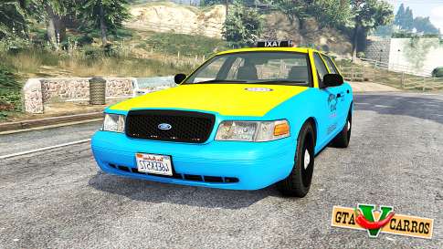 Ford Crown Victoria 2008 Taxi v1.2b [replace] for GTA 5 - front view