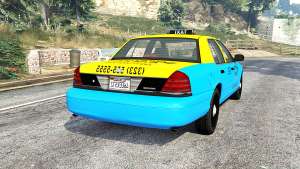Ford Crown Victoria 2008 Taxi v1.2b [replace] for GTA 5 - rear view