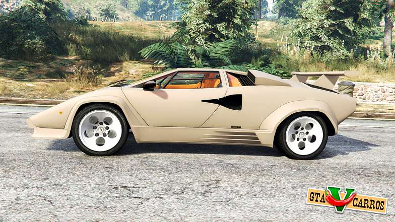 Lamborghini Countach LP5000 1988 v1.3 [replace] for GTA 5 - side view