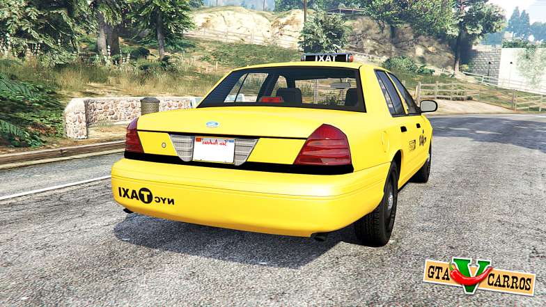 Ford Crown Victoria NYC Taxi [replace] for GTA 5 - rear view