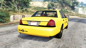 Ford Crown Victoria NYC Taxi [replace] for GTA 5 - rear view