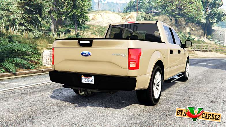 Ford F-150 Lariat SuperCrew 2015 v1.1 [replace] for GTA 5 - rear view