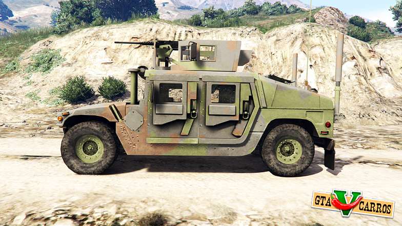 HMMWV M-1116 Woodland v1.1 [replace] for GTA 5 - side view
