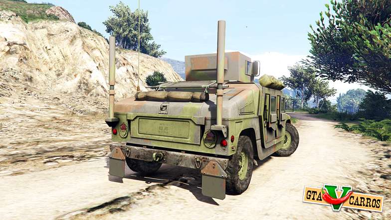 HMMWV M-1116 Woodland v1.1 [replace] for GTA 5 - rear view