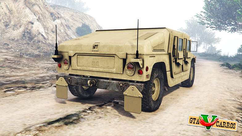 HMMWV M-1116 Unarmed Desert [replace] for GTA 5 - rear view