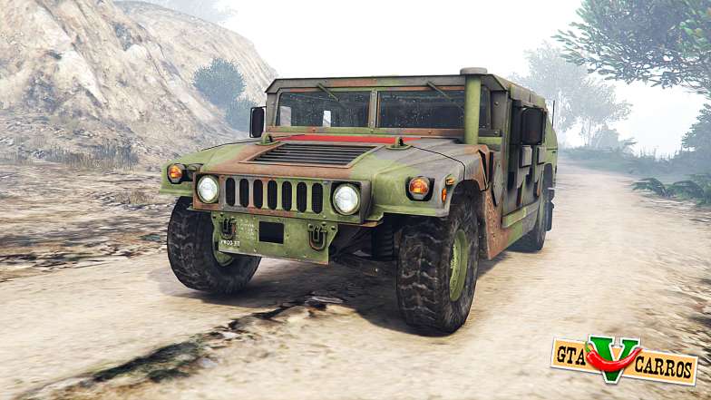 HMMWV M-1116 Unarmed Woodland [replace] for GTA 5 - front view