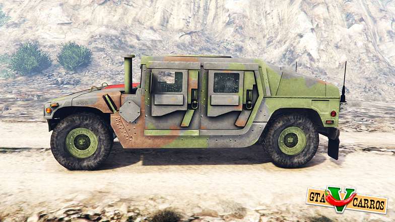 HMMWV M-1116 Unarmed Woodland [replace] for GTA 5 - side view