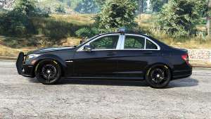 Mercedes-Benz C 63 AMG (W204) Police [replace] for GTA 5 - side view