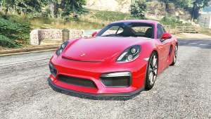 Porsche Cayman GT4 (981C) 2016 v1.2 [replace] for GTA 5 - front view