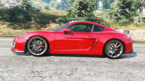 Porsche Cayman GT4 (981C) 2016 v1.2 [replace] for GTA 5 - side view