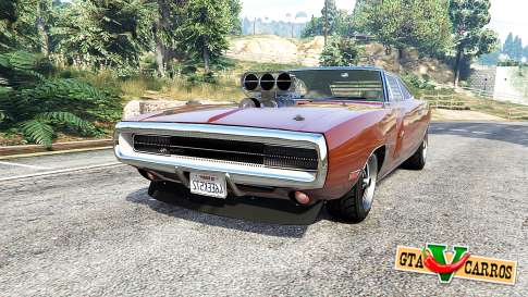 Dodge Charger RT (XS29) 1970 v4.0 [replace] for GTA 5 - front view