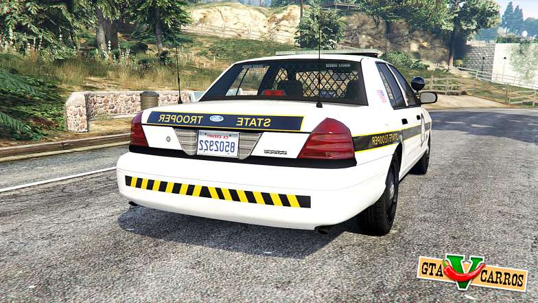 Ford Crown Victoria State Trooper [replace] for GTA 5 - rear view