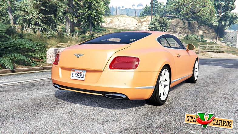 Bentley Continental GT 2012 v1.2 [replace] for GTA 5 - rear view